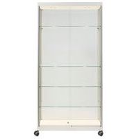 Vetrina espositiva alta su rotelle-95x50x200cm-Sarazino Vitrines