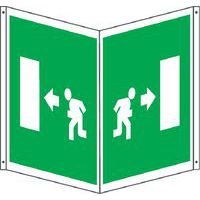 Cartello emergenza - bifacciale quadrato - uscita esterno