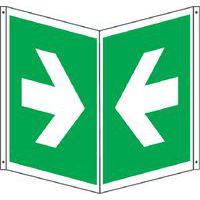 Cartello emergenza - bifacciale quadrato - frecce interne