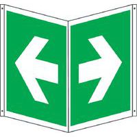 Cartello emergenza - bifacciale quadrato - frecce esterne