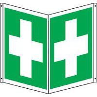 Cartello emergenza - bifacciale quadrato - pronto soccorso