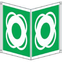 Cartello emergenza - bifacciale quadrato - salvataggio