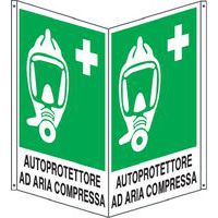 Cartello emergenza - bifacciale verticale - autoprotettore
