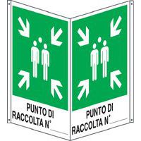 Cartello emergenza - bifacciale verticale - PR compilabile