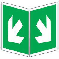 Cartello emergenza - bifacciale quadrato - diagonale esterna