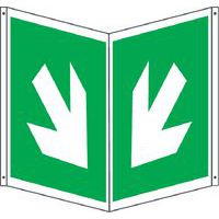 Cartello emergenza - bifacciale quadrato - diagonale interna