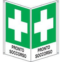 Cartello emergenza - bifacciale verticale - pronto soccorso