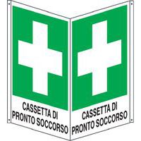 Cartello emergenza - bifacciale verticale - cassetta PS