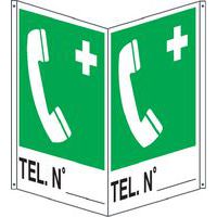 Cartello emergenza - bifacciale verticale - numero telefono