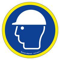 Cartello ad alta visibilità - Obbligo di indossare la cuffia - 30 cm - Novap