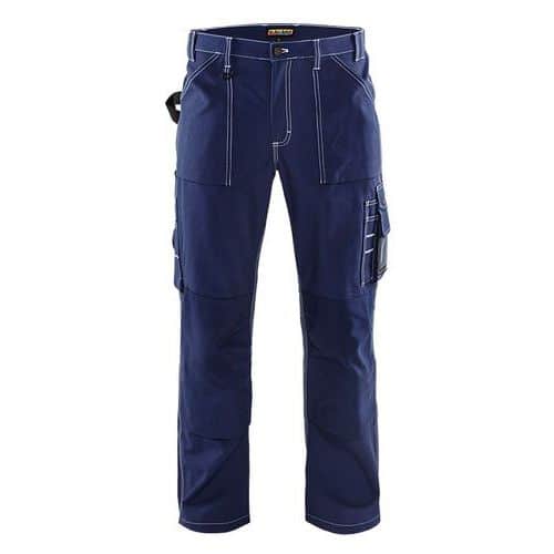 A945441 Pantalone Artigianale Blu Acciaio D120