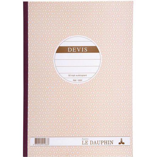 Blocchetto preventivi con 50 foglietti in duplice copia di carta autocopiante Avena - Le Dauphin