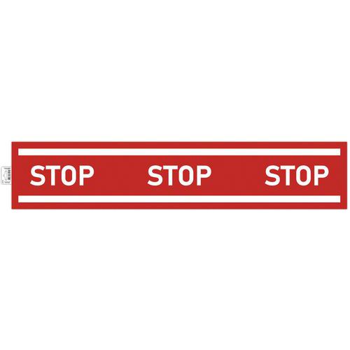 Cartello adesivo linea stop - Exacompta