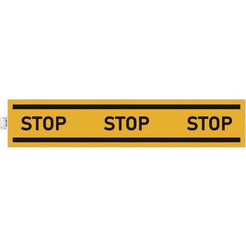 Cartello adesivo stop obbligatorio giallo - Exacompta