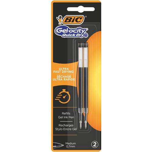 Ricariche penne gel BIC Gel-ocity Quick Dry punta media
