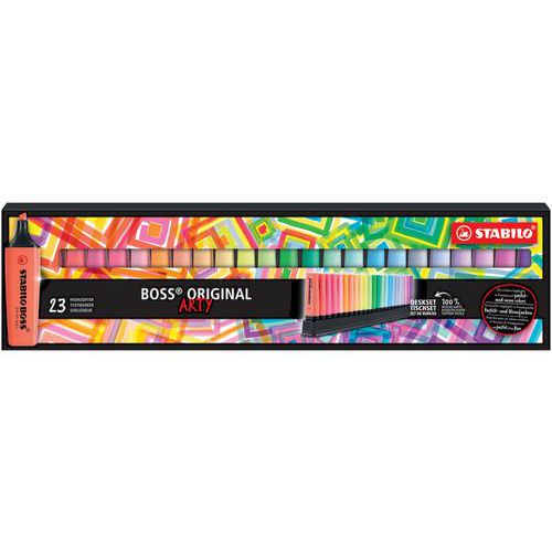 Set da ufficio di 23 evidenziatori Boss Original Arty - Stabilo