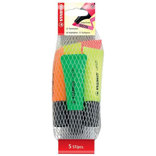 Set di 5 evidenziatori neon assortiti - Stabilo