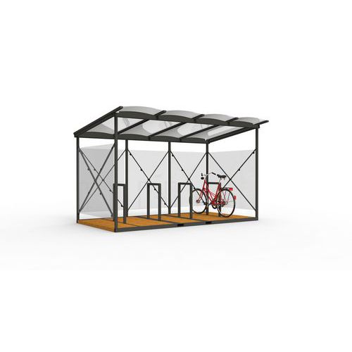 Riparo per biciclette Airlift 4x2,35 m verniciato - Abriplus