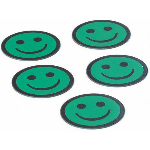Kit di 5 magneti verdi con emoji - Smit Visual