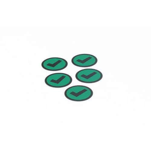 Kit di 5 magneti verdi con segno di spunta - Smit Visual