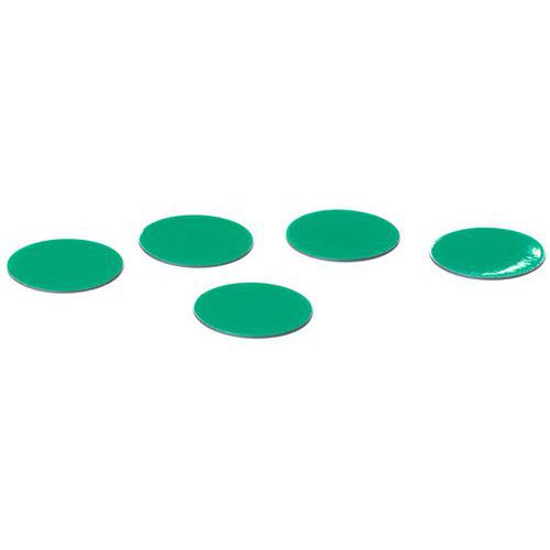 Kit di 5 magneti tondi verdi - Smit Visual