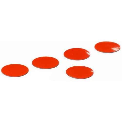 Kit di 5 magneti tondi rossi - Smit Visual