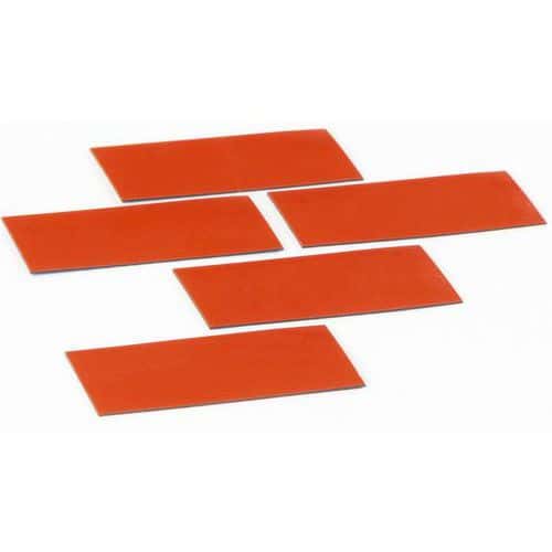Kit di 5 magneti rettangolari rossi - Smit Visual