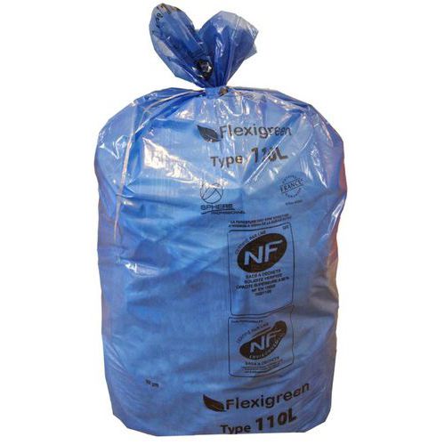 Sacco per rifiuti riciclabili-Rifiuti di carta-110 L-Blu