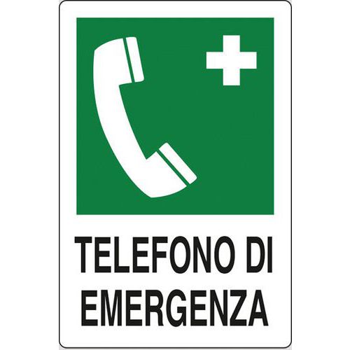 Cartello di emergenza - Telefono di emergenza
