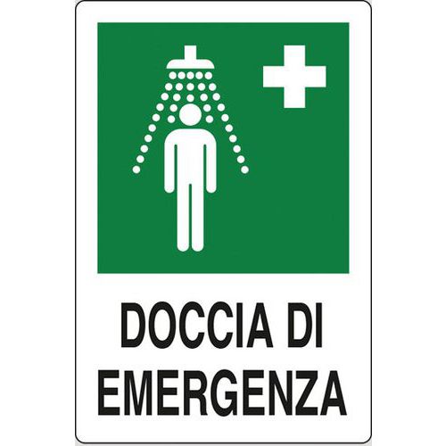 Cartello di emergenza - Doccia di emergenza