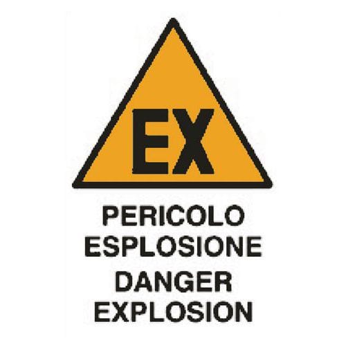 Cartello di pericolo - Pericolo esplosione danger explosion