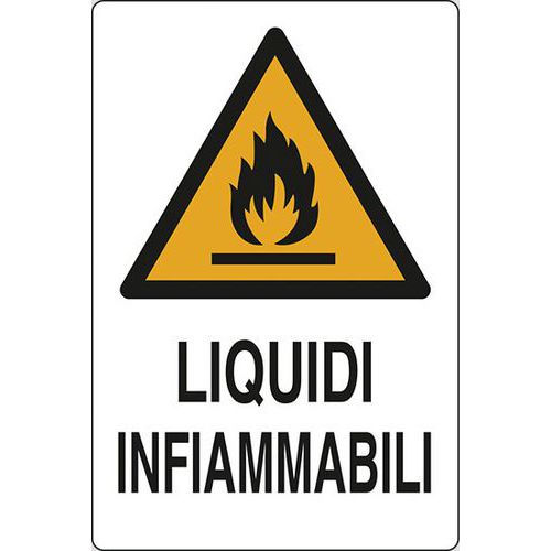 Cartello di pericolo - Liquidi infiammabili