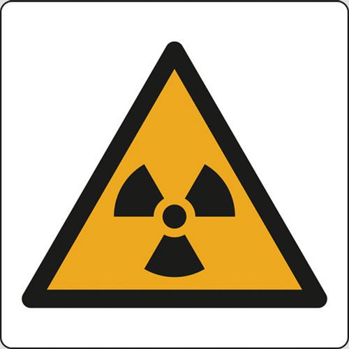 Cartello di pericolo - materiale radioattivo radiazioni ionizzanti