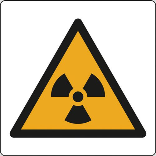 Adesivo Pericolo Radiazioni Zona Controllata – 200 X 300 Mm, Vinile Resistente, Segnale Di Avvertimento Per Ambienti A Rischio