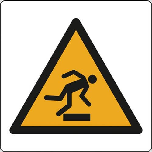 Cartello di pericolo - attenzione al gradino