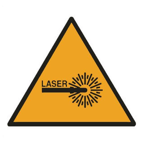 Cartello di pericolo - raggi laser