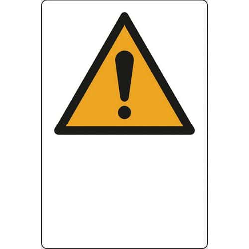 Cartello di pericolo - Pericolo generico con spazio