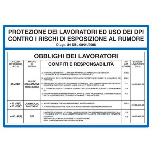 Cartello di indicazione - Protezione dei lavoratori ed uso dei DPI