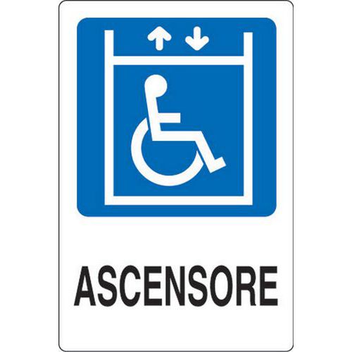 Cartello di indicazione - Ascensore disabili