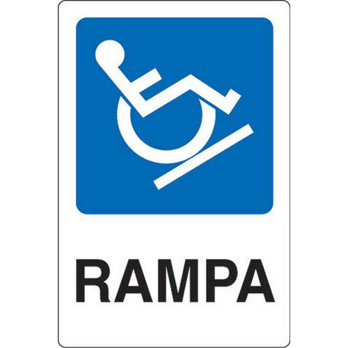 Cartello di indicazione - Rampa disabili