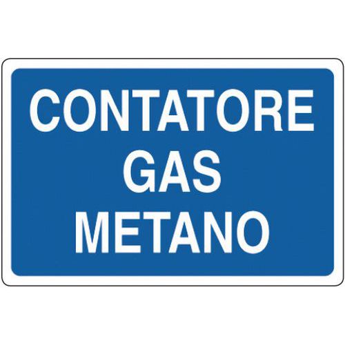 Cartello di indicazione - Contatore gas metano