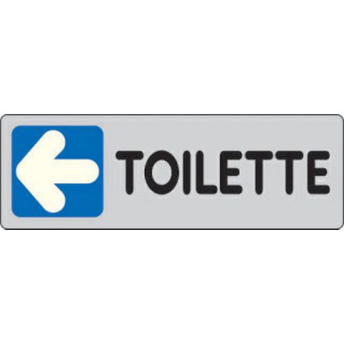 Targhetta per interni - Toilette freccia a sinistra
