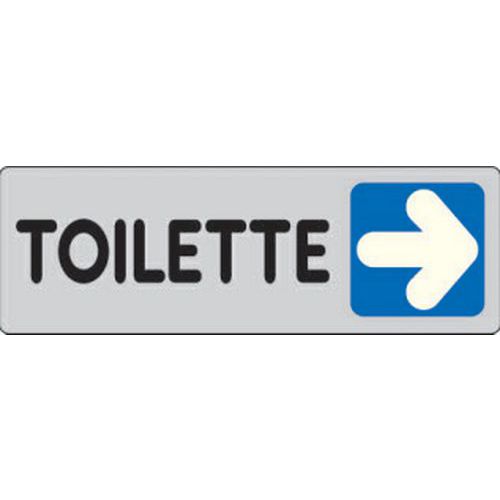 Targhetta per interni - Toilette freccia a destra