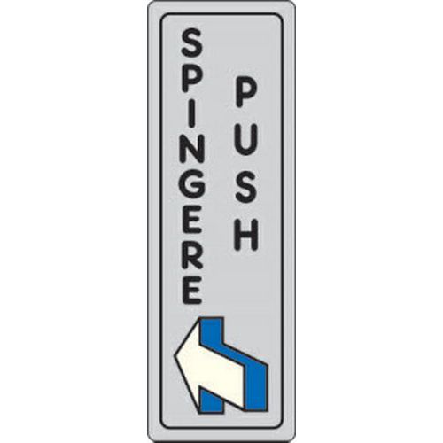 Targhetta per interni - Spingere / push con freccia
