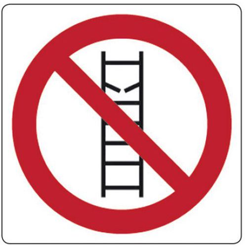 Cartello di divieto - vietato usare le scale in cattivo stato
