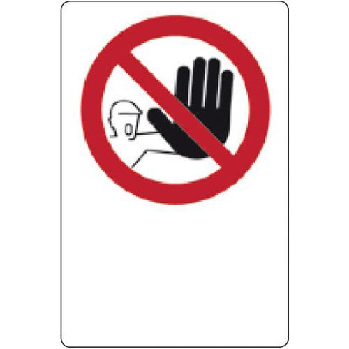 Cartello di divieto - simbolo vietato l'accesso con spazio per scritta