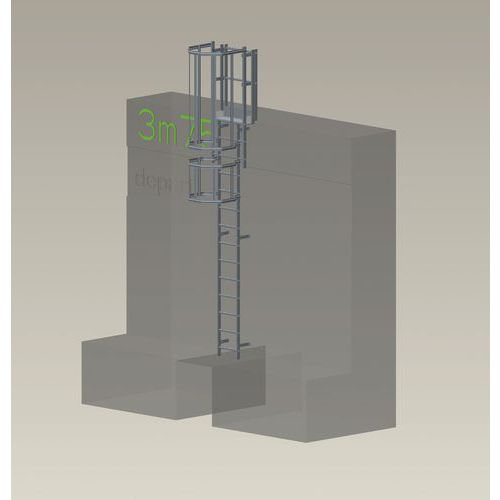 Kit scala a gabbia completo - Altezza 3,75 m