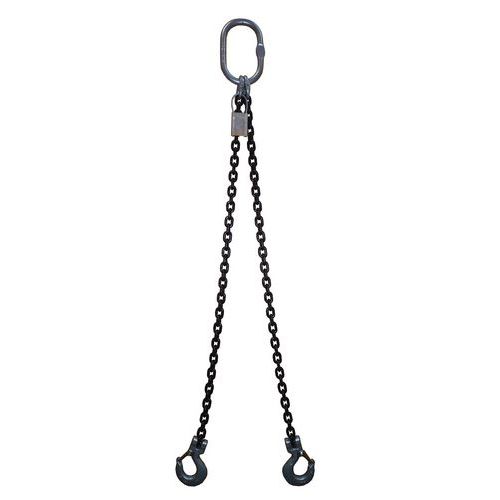 Imbracatura catena a 2 trefoli - Portata da 1600 a 11.200 kg - Non regolabile tramite gancio autobloccante