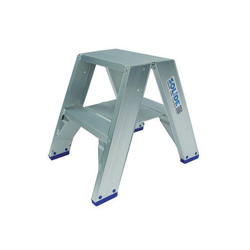 Scaletta per uso industriale in alluminio - Doppio accesso - Solida