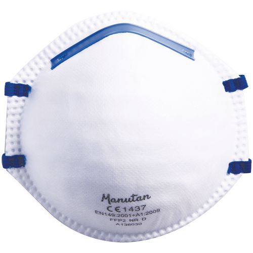 Mascherina respiratoria a conchiglia monouso FFP2 - Manutan Expert